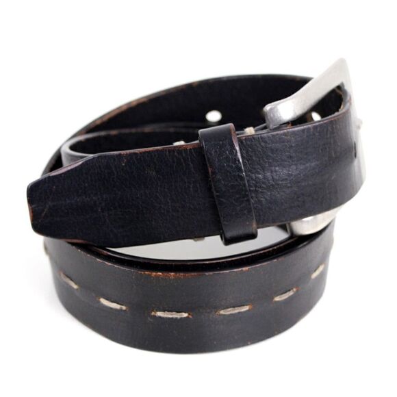 Lucky Brand DARK BROWN GENUINE LEATHER 1.25"Wd DRESS CASUAL WOMEN'S BELT M (T60 - Picture 5 of 11